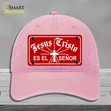 Jesus Cristo Novelty License Plate Hat Unconstructed Cotton / Pink