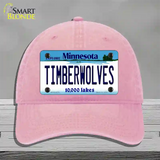 Timberwolves Minnesota State Novelty License Plate Hat Unconstructed Cotton / Pink