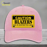 Caution Blazers Fan Novelty License Plate Hat Unconstructed Cotton / Pink