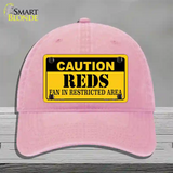 Caution Reds Fan Novelty License Plate Hat Unconstructed Cotton / Pink