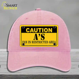 Caution As Fan Novelty License Plate Hat Unconstructed Cotton / Pink