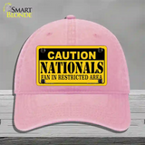 Caution Nationals Fan Novelty License Plate Hat Unconstructed Cotton / Pink