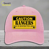 Caution Rangers Novelty License Plate Hat Unconstructed Cotton / Pink