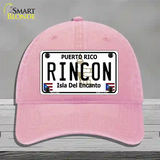 Rincon Puerto Rico Novelty License Plate Hat Unconstructed Cotton / Pink