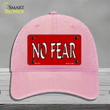 No Fear Novelty License Plate Hat Unconstructed Cotton / Pink