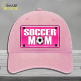 Soccer Mom Novelty License Plate Hat Unconstructed Cotton / Pink