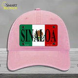 Sinaloa Novelty License Plate Hat Unconstructed Cotton / Pink