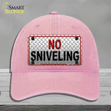 No Sniveling Novelty License Plate Hat Unconstructed Cotton / Pink