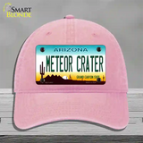 Arizona Meteor Crater Novelty License Plate Hat Unconstructed Cotton / Pink