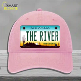 The River Arizona Novelty License Plate Hat Unconstructed Cotton / Pink