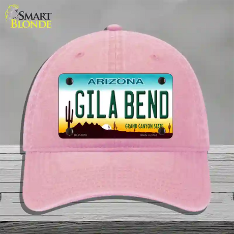 Gila Bend Arizona Novelty License Plate Hat Unconstructed Cotton / Pink