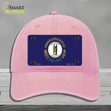 Kentucky State Flag Novelty License Plate Hat Unconstructed Cotton / Pink