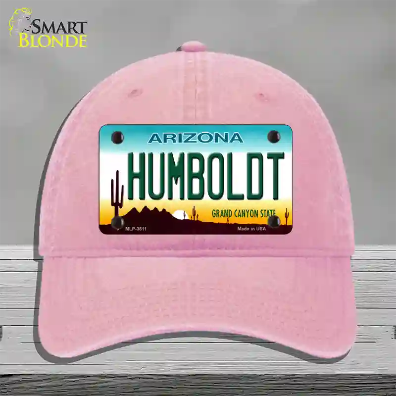 Humboldt Arizona Novelty License Plate Hat Unconstructed Cotton / Pink