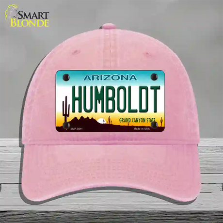 Humboldt Arizona Novelty License Plate Hat Unconstructed Cotton / Pink
