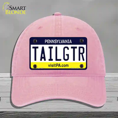 Tailgtr Pennsylvania Novelty License Plate Hat Unconstructed Cotton / Pink