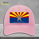 Flagstaff Arizona State Flag Novelty License Plate Hat Unconstructed Cotton / Pink