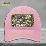 Real Leaf Camouflage Novelty License Plate Hat Unconstructed Cotton / Pink