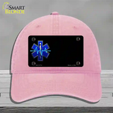 Medical Rescue Logo Offset Novelty License Plate Hat Unconstructed Cotton / Pink