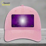 Purple White Fade Scratched Novelty License Plate Hat Unconstructed Cotton / Pink