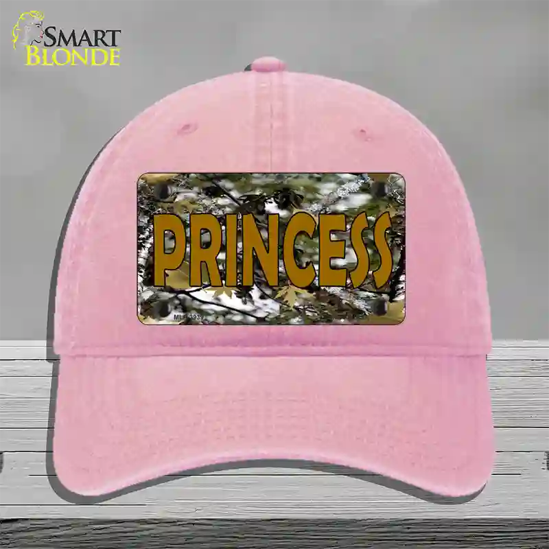 Princess Camouflage Novelty License Plate Hat Unconstructed Cotton / Pink