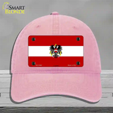Austria Flag Novelty License Plate Hat Unconstructed Cotton / Pink
