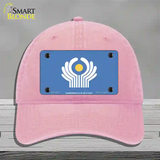 Commonwealth Of Ind States Flag Novelty License Plate Hat Unconstructed Cotton / Pink
