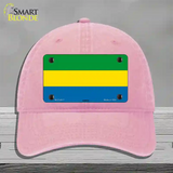 Gabon Flag Novelty License Plate Hat Unconstructed Cotton / Pink