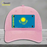 Kazakhstan Flag Novelty License Plate Hat Unconstructed Cotton / Pink