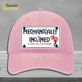 Mechanically Inclined Novelty License Plate Hat Unconstructed Cotton / Pink
