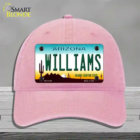 Williams Arizona Novelty License Plate Hat Unconstructed Cotton / Pink
