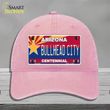 Arizona Centennial Bullhead City Novelty License Plate Hat Unconstructed Cotton / Pink