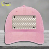 Tan Polka Dot Novelty License Plate Hat Unconstructed Cotton / Pink