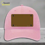 Brown Solid Novelty License Plate Hat Unconstructed Cotton / Pink