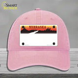 Nebraska Amber State Blank Novelty License Plate Hat Unconstructed Cotton / Pink