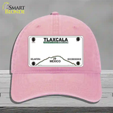 Tlaxcala Mexico Novelty License Plate Hat Unconstructed Cotton / Pink