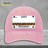Michoacan Mexico Blank Novelty License Plate Hat Unconstructed Cotton / Pink