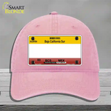 Baja California Sur Blank Novelty License Plate Hat Unconstructed Cotton / Pink