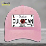 Culiacan Mexico Novelty License Plate Hat Unconstructed Cotton / Pink