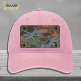 Textured Camouflage Novelty License Plate Hat Unconstructed Cotton / Pink