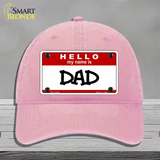 Dad Novelty License Plate Hat Unconstructed Cotton / Pink