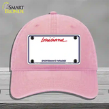 Louisiana Sportsman Blank Plate Novelty License Plate Hat Unconstructed Cotton / Pink
