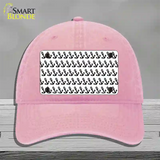 White Black Anchor Novelty License Plate Hat Unconstructed Cotton / Pink