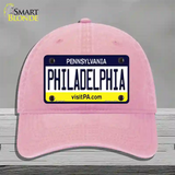 Philadelphia Pennsylvania State Novelty License Plate Hat Unconstructed Cotton / Pink