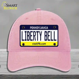 Liberty Bell Pennsylvania State Novelty License Plate Hat Unconstructed Cotton / Pink
