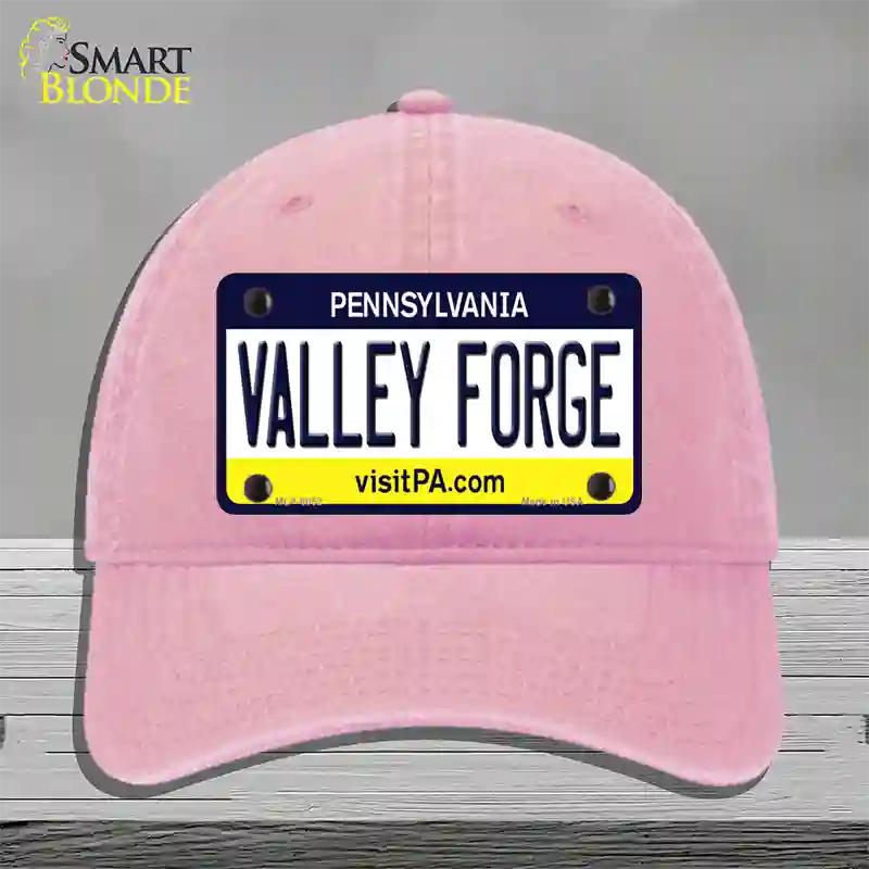 Valley Forge Pennsylvania State Novelty License Plate Hat Unconstructed Cotton / Pink