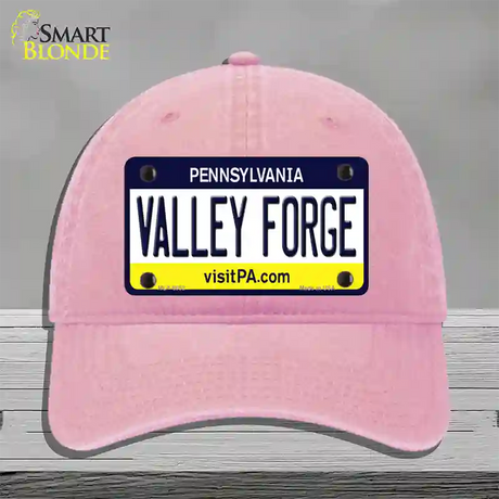 Valley Forge Pennsylvania State Novelty License Plate Hat Unconstructed Cotton / Pink