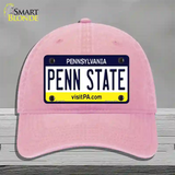 Penn State Pennsylvania State Novelty License Plate Hat Unconstructed Cotton / Pink