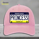 Princess Pennsylvania State Novelty License Plate Hat Unconstructed Cotton / Pink