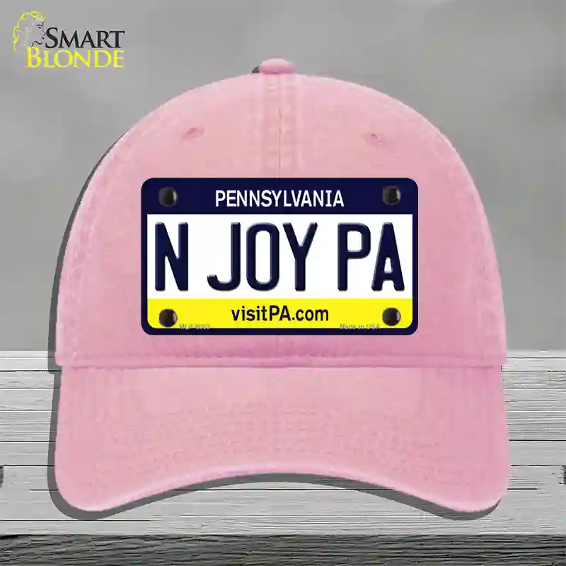 N Joy Pennsylvania State Novelty License Plate Hat Unconstructed Cotton / Pink