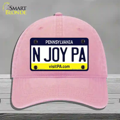 N Joy Pennsylvania State Novelty License Plate Hat Unconstructed Cotton / Pink